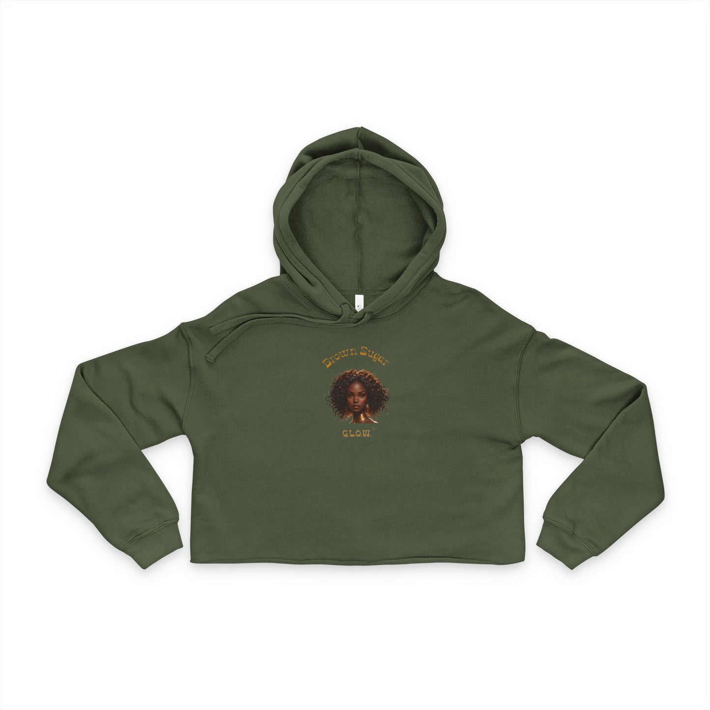 Brown Sugar G.L.O.W. Women's Cropped Hoodie
