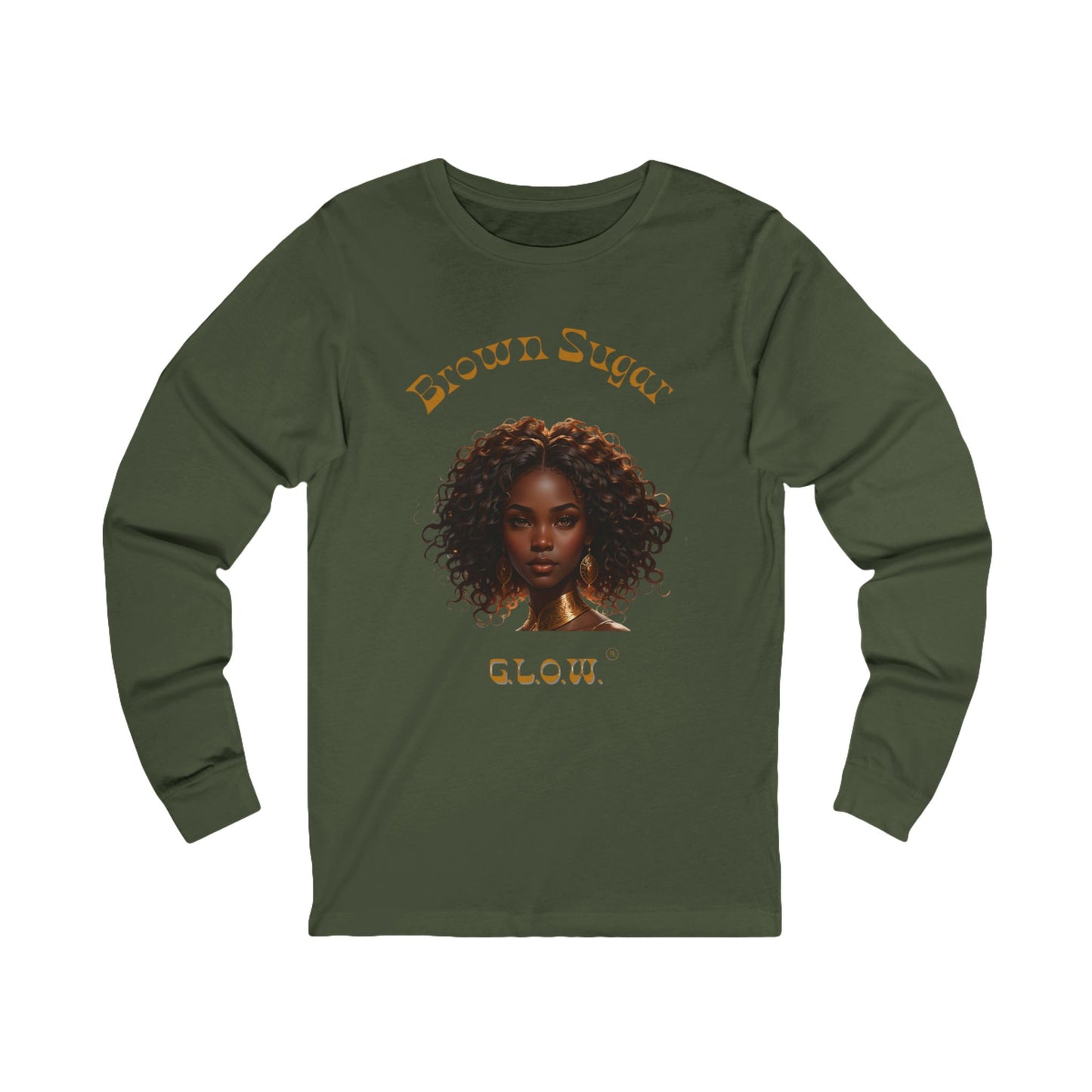 Brown Sugar G.L.O.W. Jersey Long Sleeve Tee