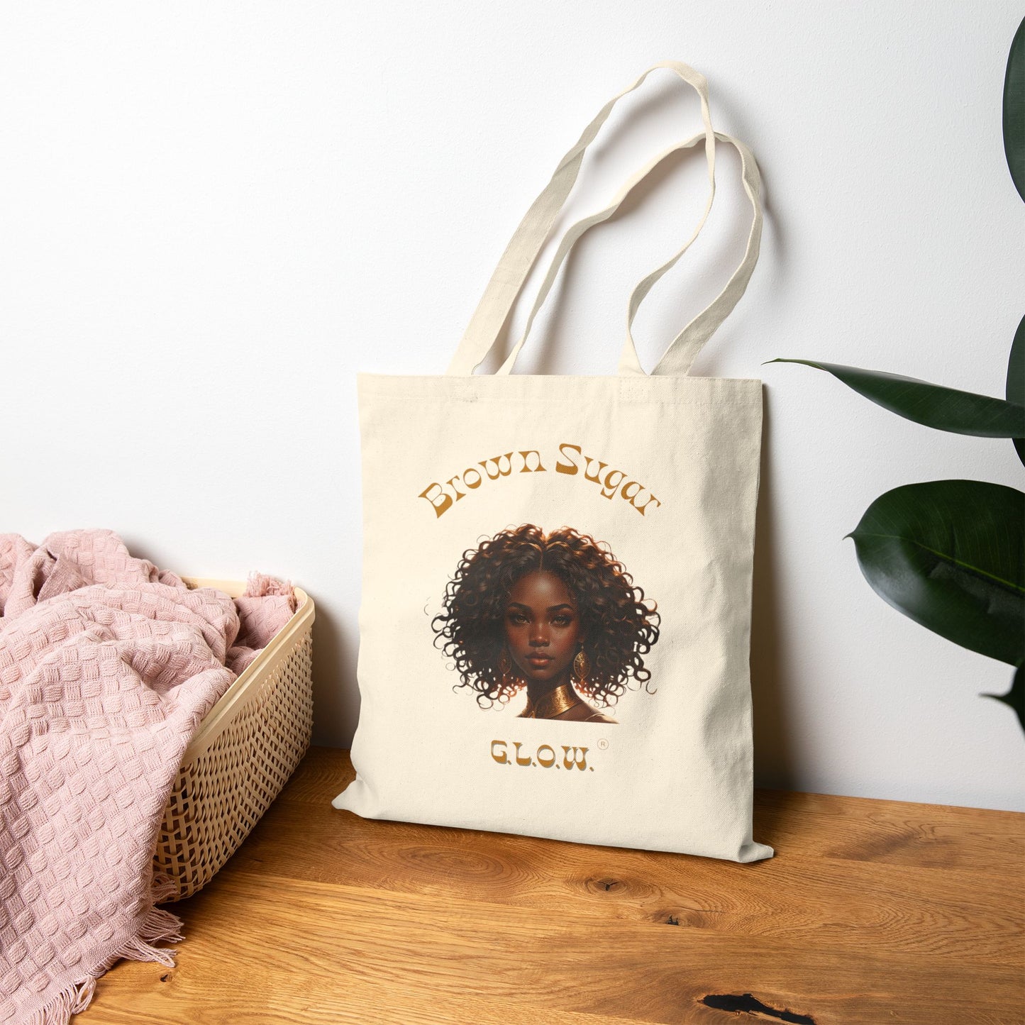 Brown Sugar G.L.O.W. Cotton Canvas Tote Bag