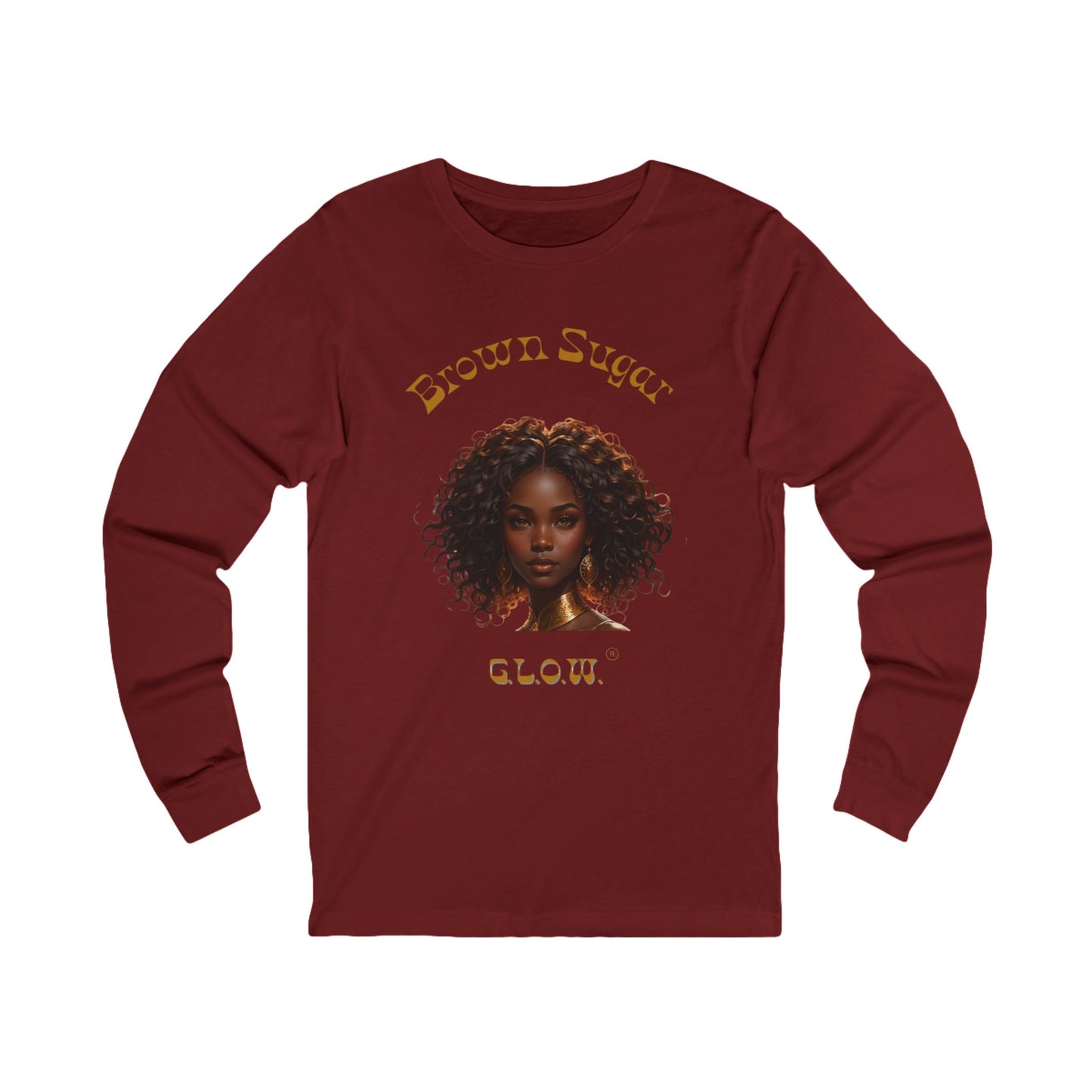 Brown Sugar G.L.O.W. Jersey Long Sleeve Tee